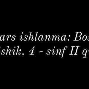 Dars ishlanma: Bosh kelishik