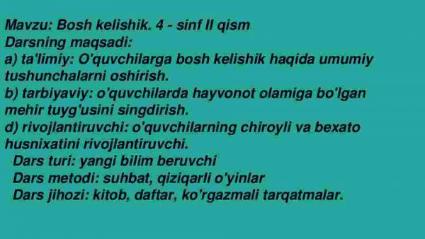 Dars ishlanma: Bosh kelishik - Image 2