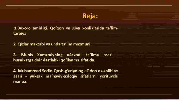 Eng qadimgi davrlardan XVI asrgacha ayollar ta’lim va tarbiyasi mazmuni. XVII asrdan XIX asrning yarmigacha tarbiya, maktab va pedagogik fikrlar rivoji​ - Image 2
