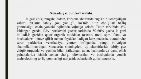 Xonada gaz hidi ko‘tarilganda elektr tarmog‘idan uzish dasturi va xonadagi gaz miqdorini OLED SSD1306 ekranga chiqaruvchi dastrur loyixasini yaratish - Image 2