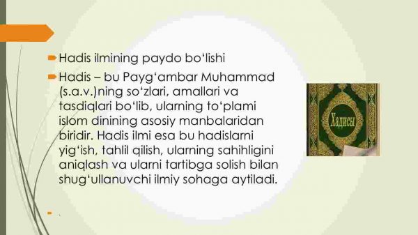 Hadis ilmining paydo bo'lishi Imom Al Buxoriy At Termiziylarning asarlarida pedagogik  go'yalar - Image 3