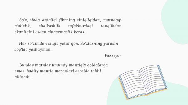 I.Toshaliyevning “Adabiy tahrirning mantiqiy asoslari” o‘quv qo‘llanmasi tahlili - Image 4
