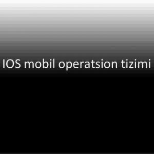 IOS mobil operatsion tizimi