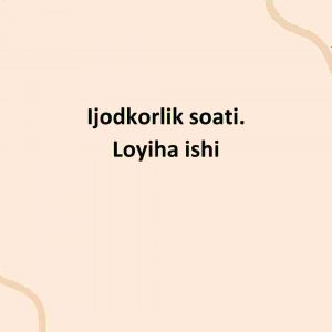 Ijodkorlik soati