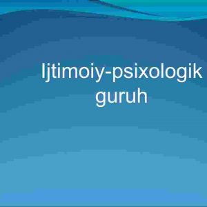 Ijtimoiy-psixologik guruh