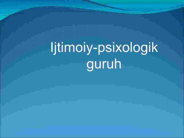 Ijtimoiy-psixologik guruh