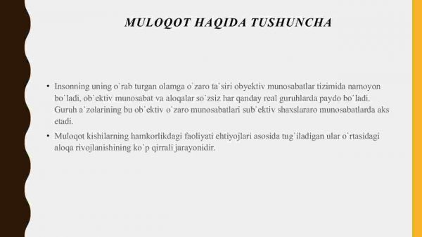 Shaxs insoniy munosabatlar tizimida. Muomala texnikasi va strategiyasi - Image 3