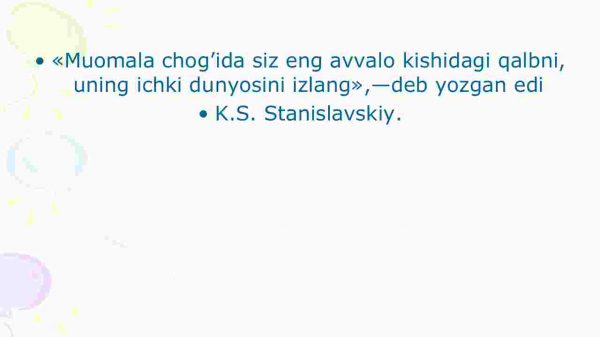 Shaxs insoniy munosabatlar tizimida. Muomala texnikasi va strategiyasi - Image 4