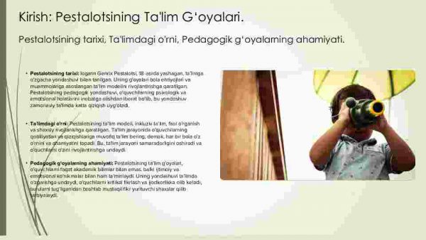 Iogann Genrix Pestalotsining pedagogik g‘oyalari - Image 3