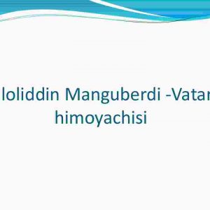 Jaloliddin Manguberdi -Vatan himoyachisi