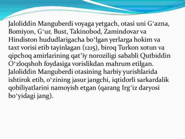 Jaloliddin Manguberdi -Vatan himoyachisi - Image 4