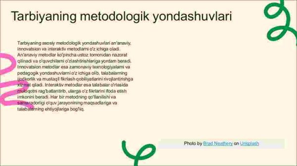 Jamoa tarbiya obyekti va subyekti sifatida.Tarbiyaning umumiy metodlari - Image 4