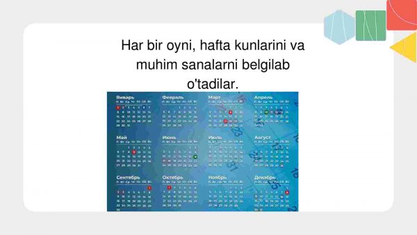 Kalendar va vaqtni o’rganish loyihasi - Image 4