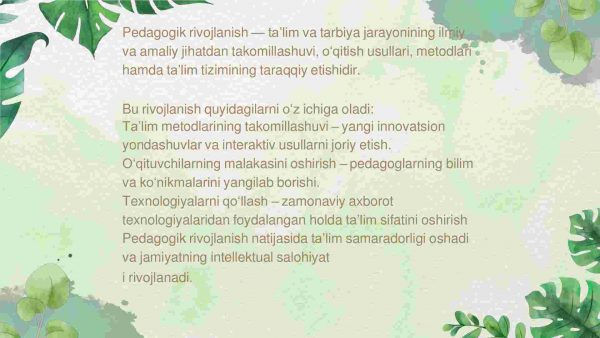 Kasbiy va pedagogik rivojlanishni shaxsiy marshrutlarini monitoring qilish - Image 3