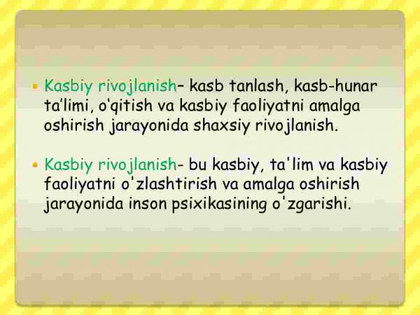 Shaxsning kasbiy rivojlanish bosqichlari - Image 2