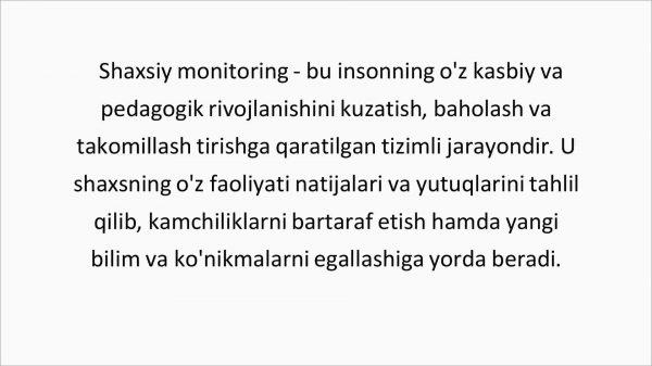 Kasbiy va pedagogik rivojlanishning shaxsiy monitoringi - Image 2