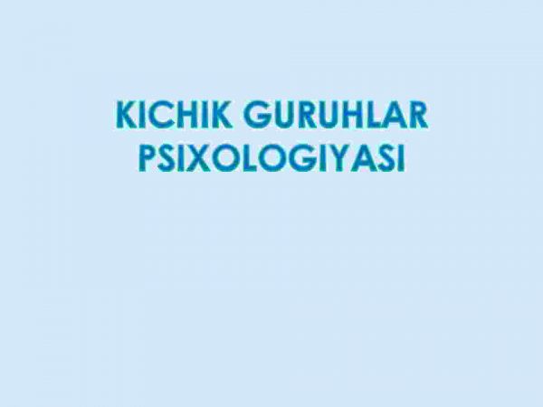 Kichik guruhlar psixologiyasi