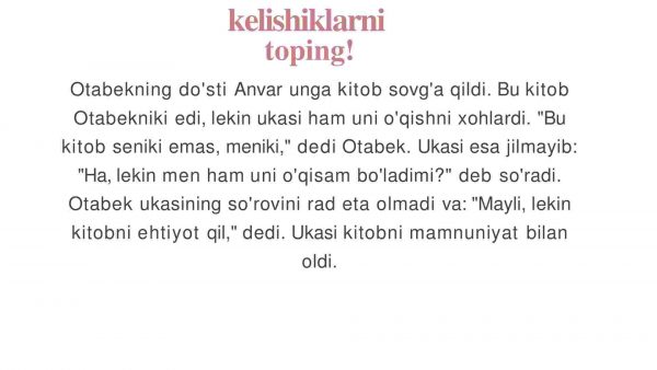 Kishilik olmoshlarini kelishik qo’shimchalari bilan qo’llash - Image 4