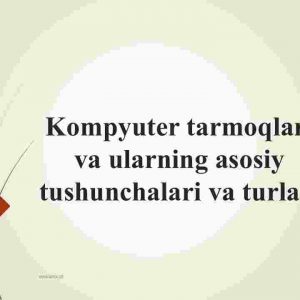 Kompyuter tarmoqlari va ularning  asosiy tushunchalari va turlari