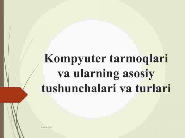 Kompyuter tarmoqlari va ularning  asosiy tushunchalari va turlari