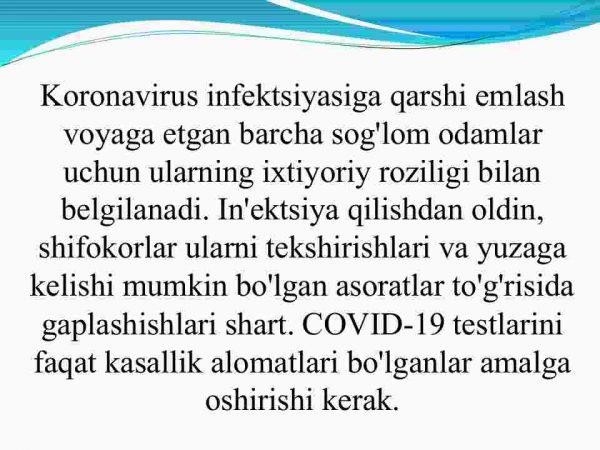 COVID-19  ga qarshi emlash chora-tadbirlari - Image 3