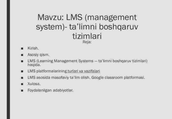 LMS (Learning Management Systems — ta’limni boshqaruv tizimlari) - Image 2