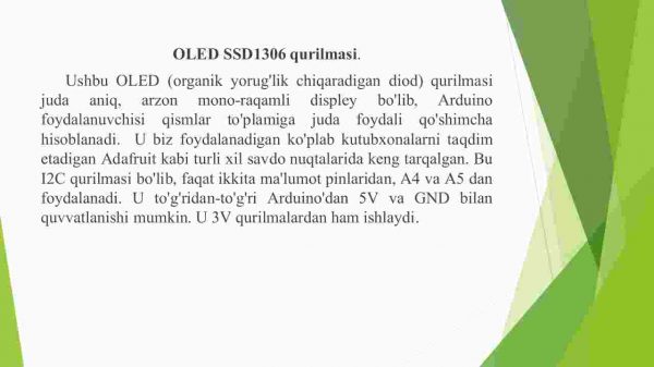 3x3x3 shaklda terilgan led lampalarda svetamuzika dasturini loyixalash va OLED SSD1306 ekranda muzikaga mos grafik tasvir  xosil qilish - Image 3