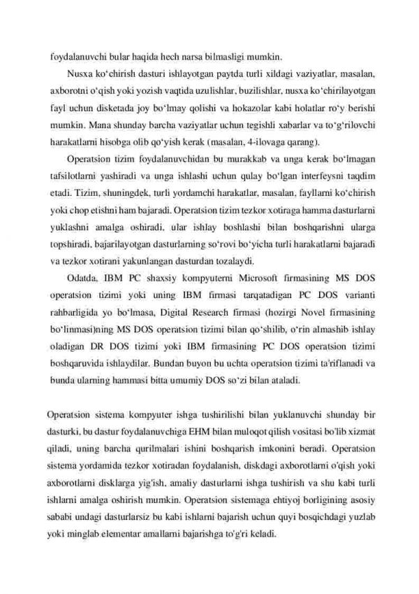 MS DOS operatsion tizimi - Image 3