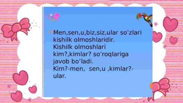 Matndan kishilik olmoshlarini topish - Image 2