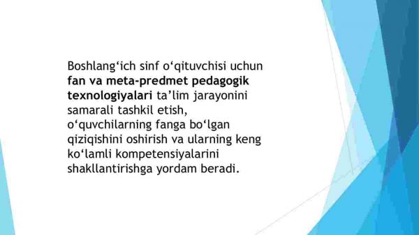 Boshlang'ich sinf o'qituvchisi fan va meta-predmet pedagogik texnalogiyalari - Image 2