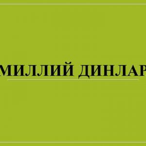 Milliy dinlar