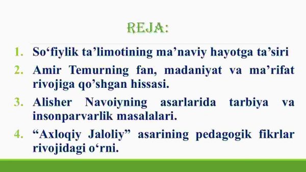 XIV asrning ikkinchi yarmi va XVI asrda Movarannahrda tarbiya,maktab va pedagogik fikrlar rivoji - Image 3