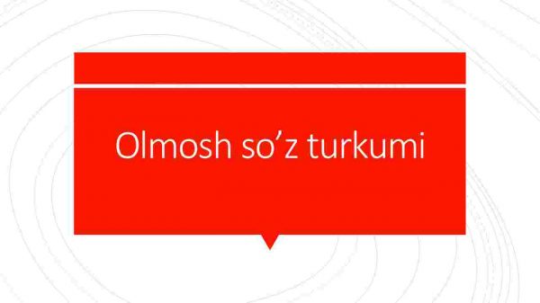 Olmosh so’z turkumi
