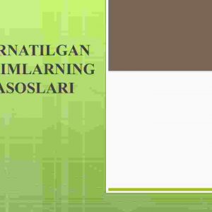 O`rnatilgan tizimlarning asoslari