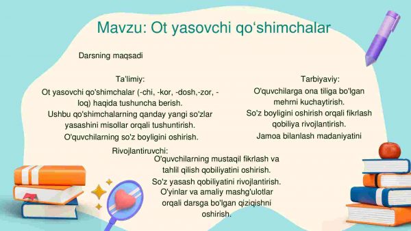 3-sinf uchun ot  yasovchi qo’shimchalar - Image 2
