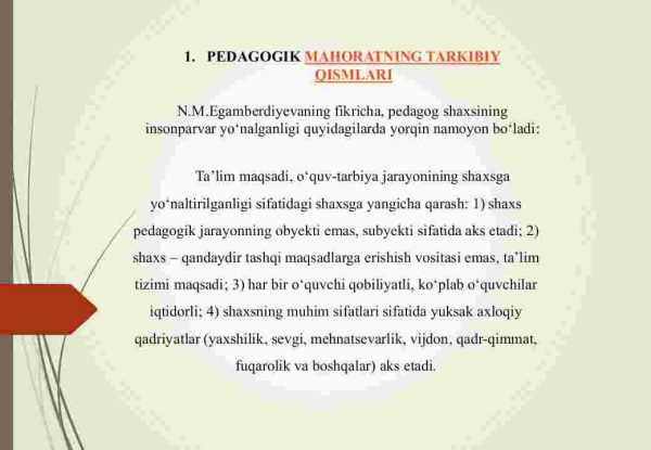 Pedagogik mahoratning asosiy tarkibiy qismlari - Image 3