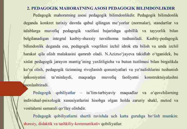 Pedagogik mahoratning asosiy tarkibiy qismlari - Image 4