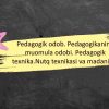 Pedagogik odob. Pedagogikaning muomula odobi. Pedagogik texnika.Nutq texnikasi va madaniyat