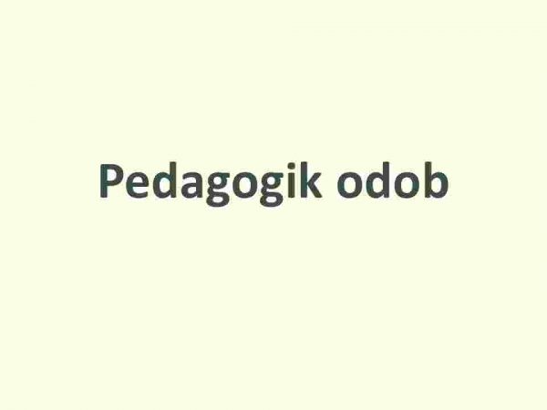 Pedagogik odob