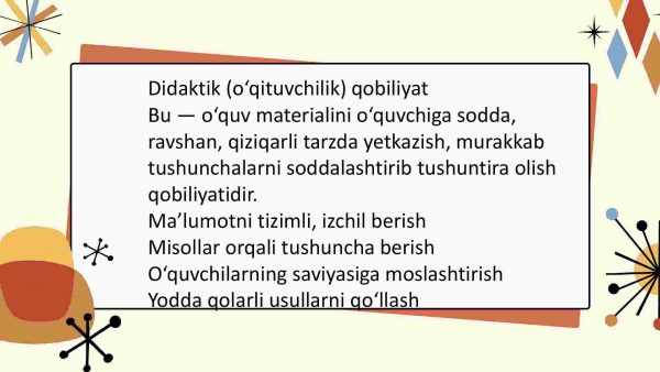 Pedagogik qobiliyatning turlari va ularning tasnifi - Image 3
