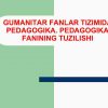 Gumanitar fanlar tizimida pedagogika. Pedagogika fanining tuzilishi