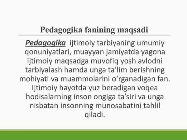 Pedagogika fanining maqsad va vazifalari - Image 3