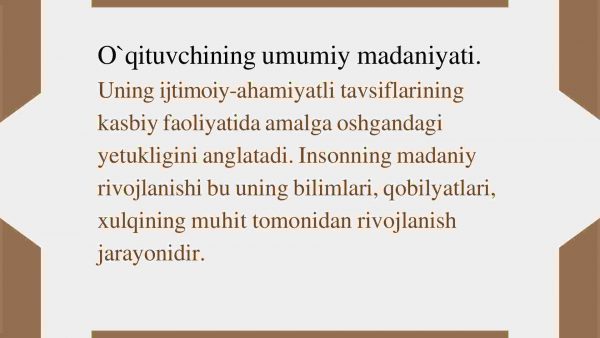 Pedagogning umumiy va kasbiy madaniyati - Image 3
