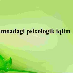 Jamoadagi psixologik iqlim