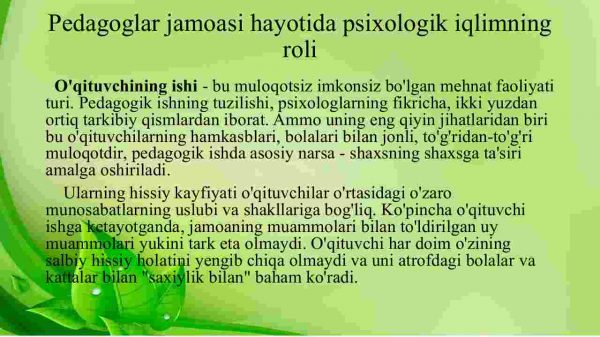 Jamoadagi psixologik iqlim - Image 3