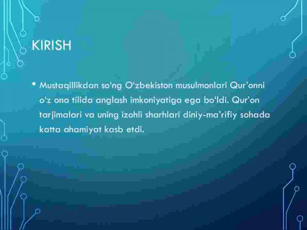 Mustaqillik yillarida Qur'onning o'zbek tiliga tarjima qilinishi va tasvirlari - Image 2