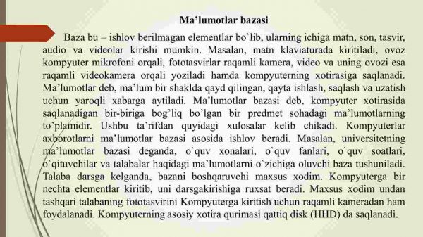 Realyatsion ma’lumotlar bazalarini yuqori darajadagi dasturlash tillari bilan ishlash - Image 3