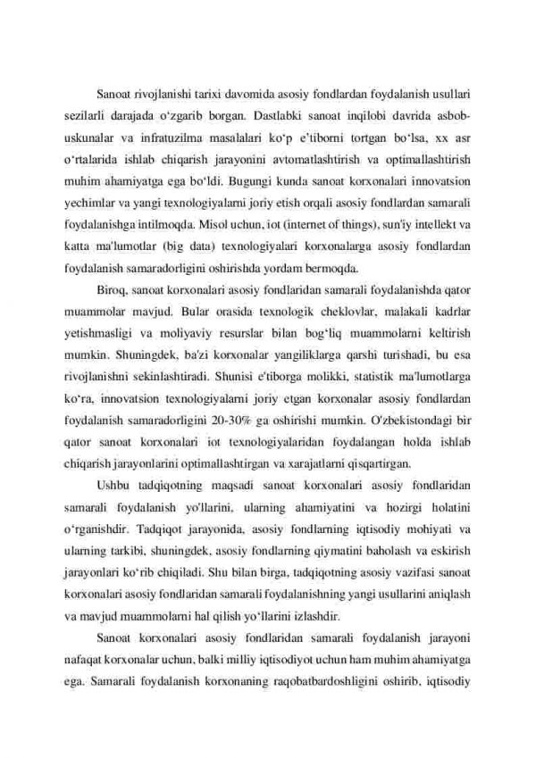 Sanoat korxonalari asosiy fondlaridan samarali foydalanish yo’llari - Image 3