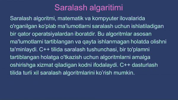 Saralash algoritimlarining qiyosiy tahlili - Image 4