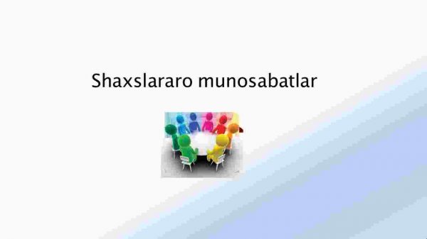 Shaxslararo munosabatlar
